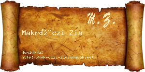 Makróczi Zia névjegykártya